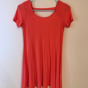 Charlotte Russe bright peach dress